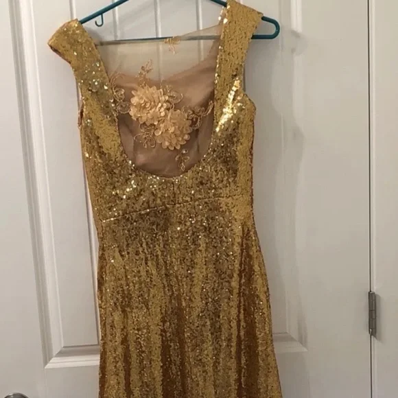 reformation gold dress One Shoulder Gold Sequin Kid Girl Birthday Party Dress – Children's  Territory a Unit of VIC&SI LLC